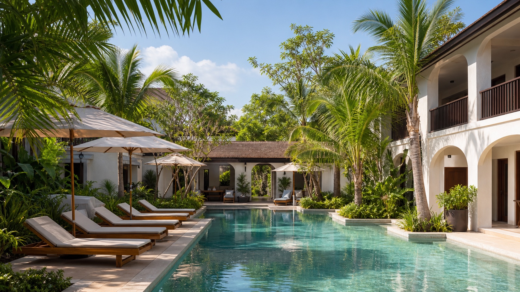 AI-assisted generic hotel shared-space illustration for a Bangkok hotel guide